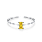 Anillo de Zirconia de Color Piedra de Nacimiento