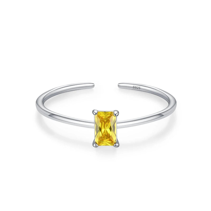 Anillo de Zirconia de Color Piedra de Nacimiento