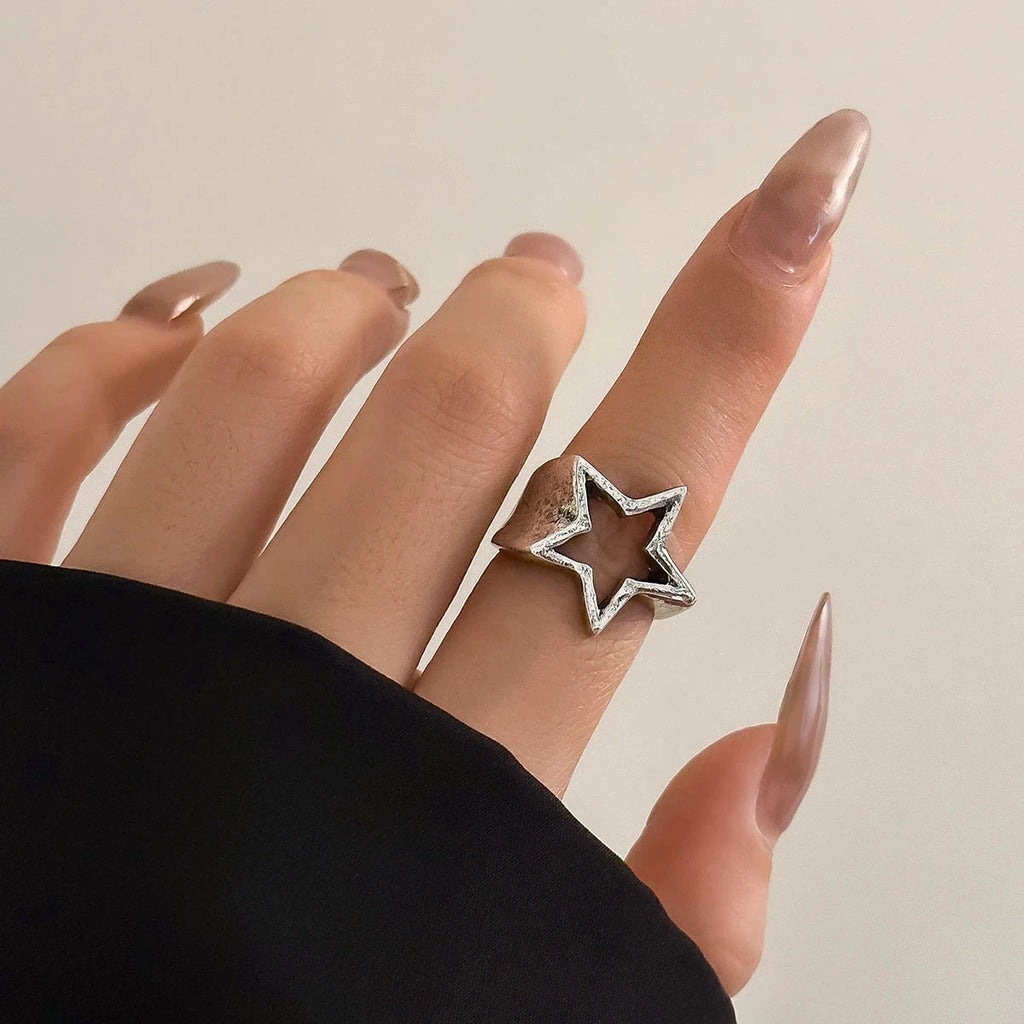 Anillo de Estrella para Mujer plata
