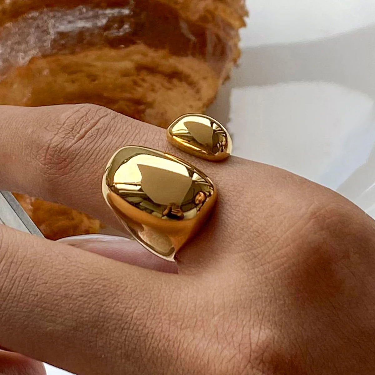 Anillo Doble Gota de Agua