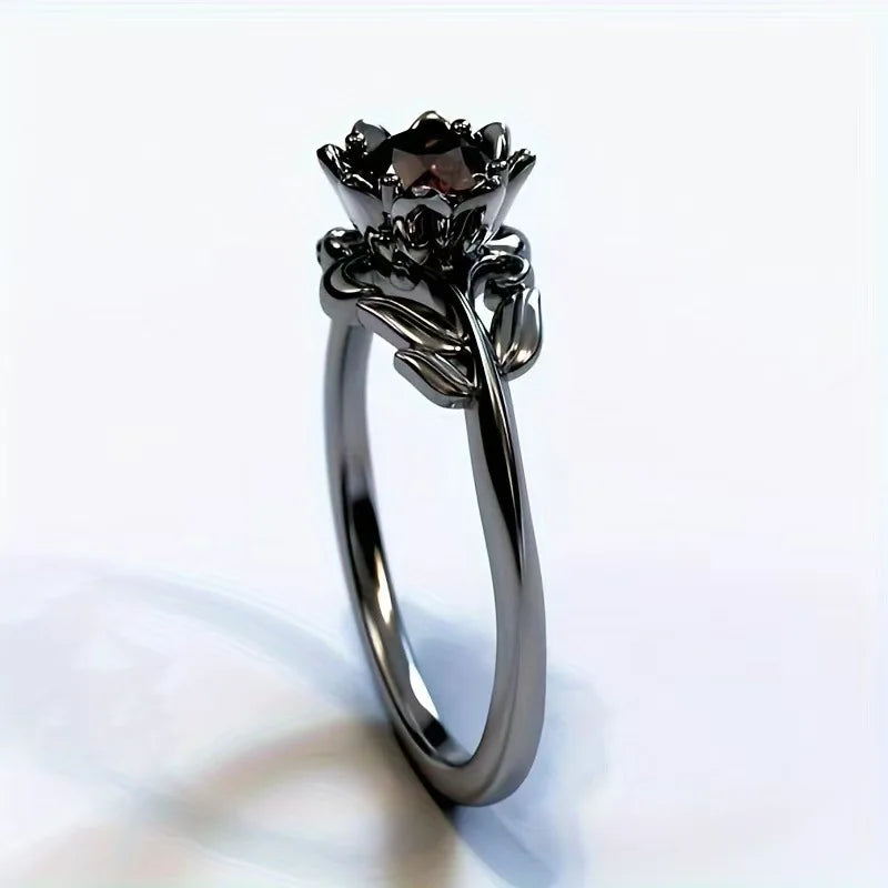 Anillo de Flor Negra