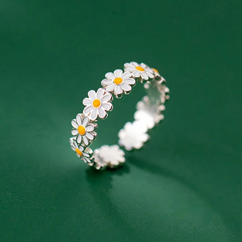 Anillo de flores de margarita