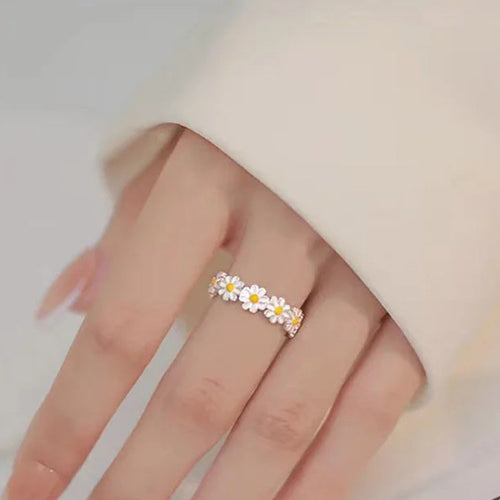 Anillo de flores de margarita