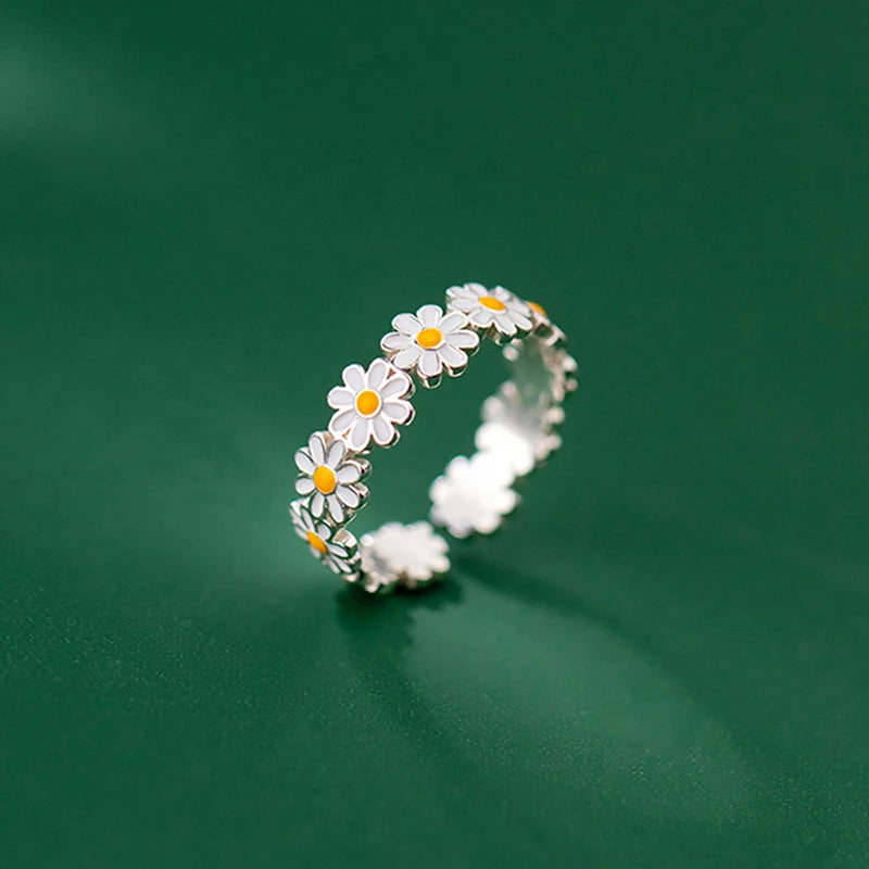 Anillo de flores de margarita