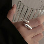 Anillo de Gota de Agua Plateado