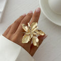Anillo Grande Flor de oro