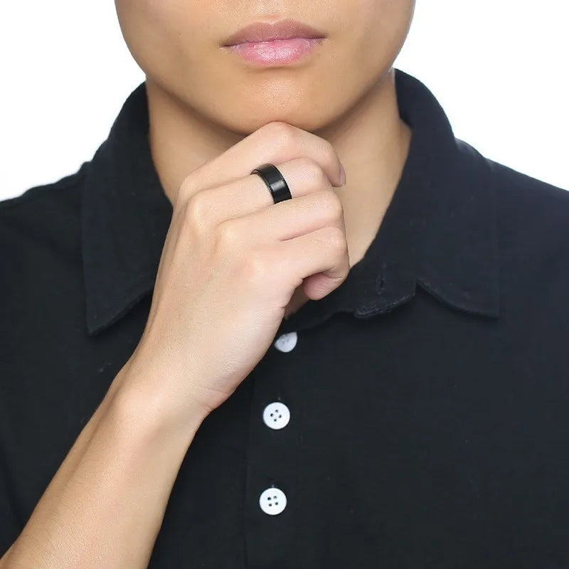 Anillo de Hombre Anti-Estrés Giratorio negro