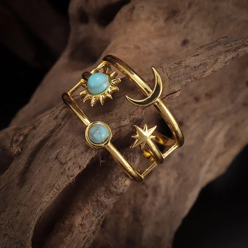 Anillo Luna y Estrella