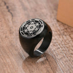 Anillo Anillo Negros Cubo Metatrón negro