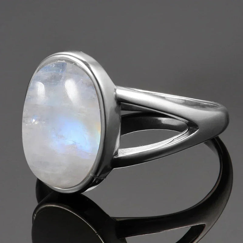 Anillo Ovalado para Mujer Piedra de Luna