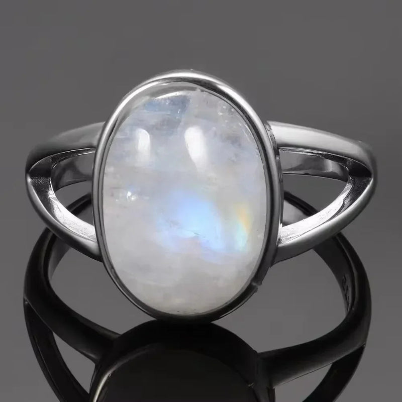 Anillo Ovalado para Mujer Piedra de Luna