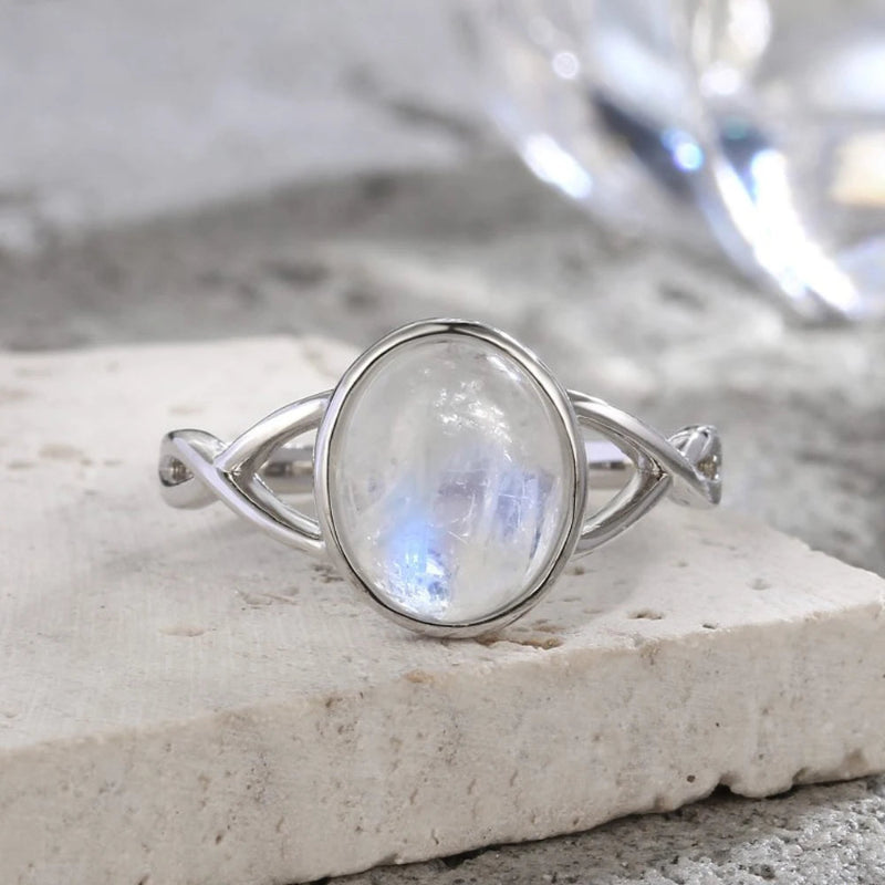 Anillo de Piedra de Luna Fertilidad