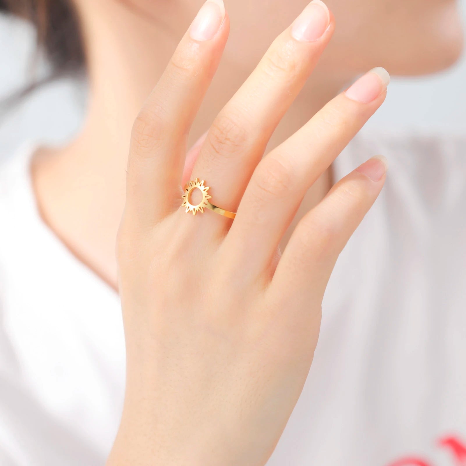 Anillo Sol para Mujer oro