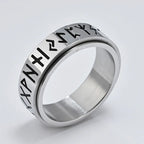 Anillo Vikingo para Hombre Anti-Estrés Giratorio plata