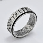 Anillo Vikingo para Hombre Anti-Estrés Giratorio gris