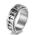 Anillo Vikingo para Hombre Anti-Estrés Giratorio plata
