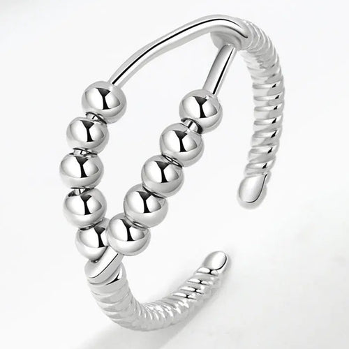 Anillo antiestrés con cuentas móviles