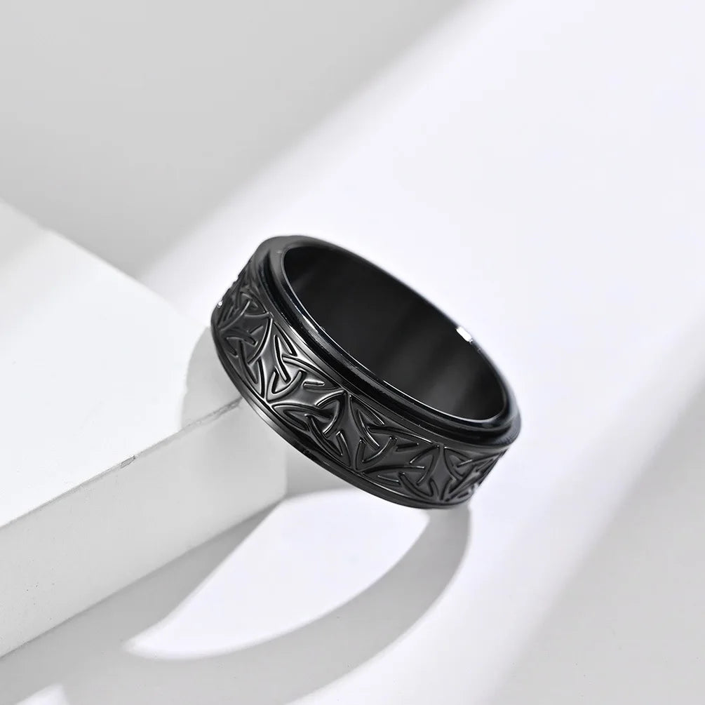 Anillo Anti-Estrés Vikingo Hombre Mujer negro