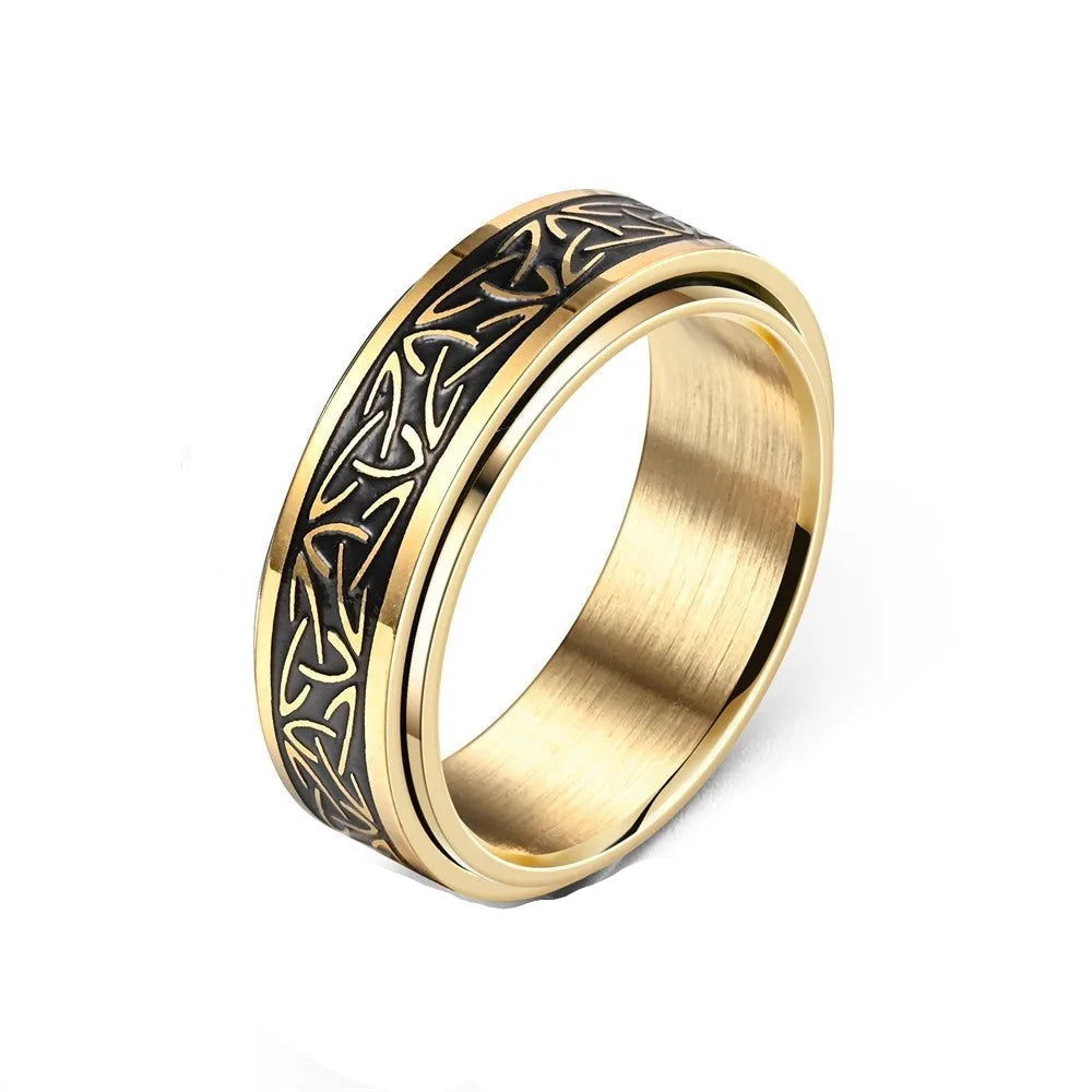 Anillo Anti-Estrés Vikingo Hombre Mujer oro