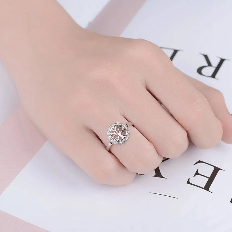 Anillo Árbol de la Vida Mujer Anillo de Plata