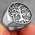 Anillo Árbol de la Vida para Hombre plata