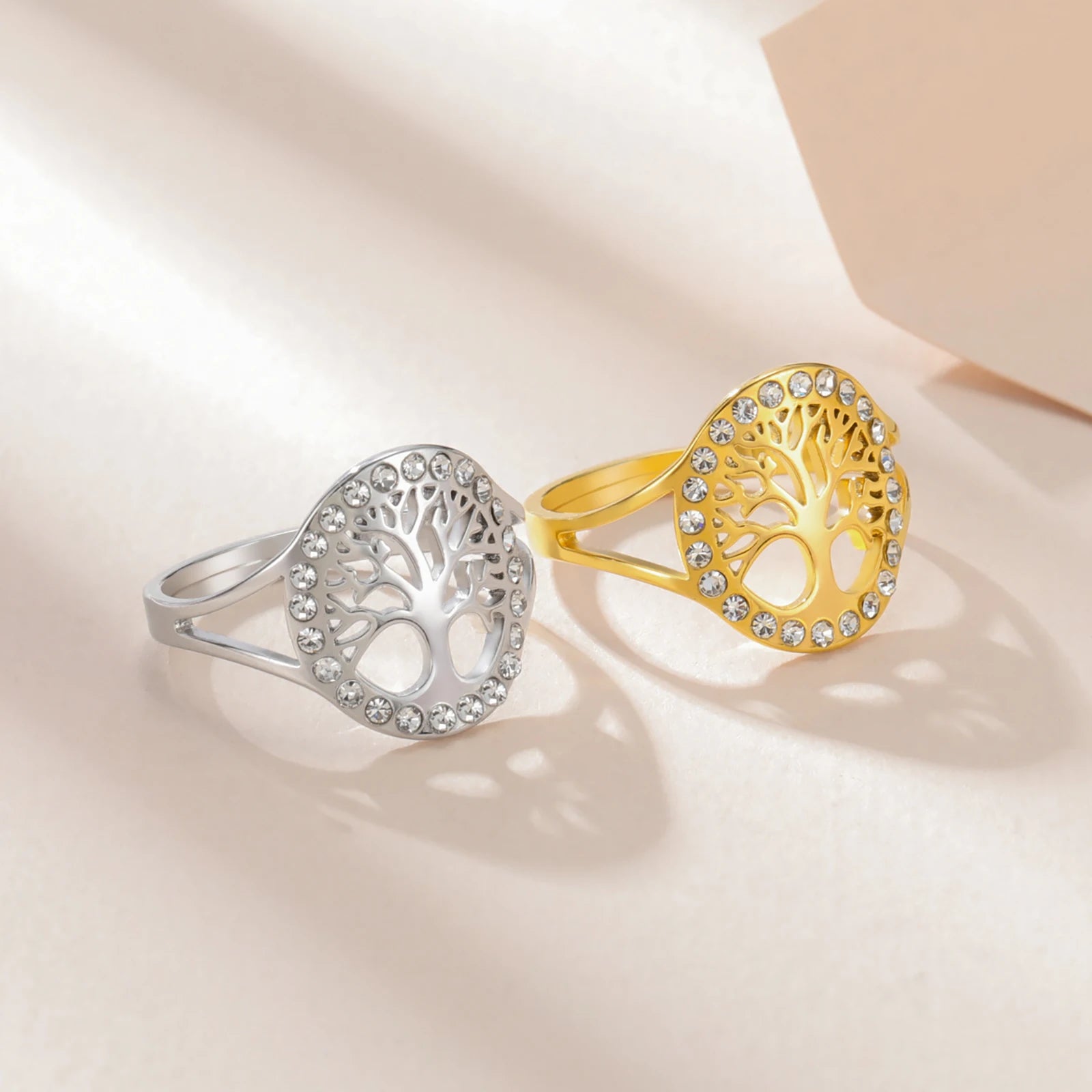 Anillo Árbol de la Vida Circonio Mujer plata