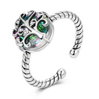 Anillo Árbol de la Vida Circonio Mujer Plata