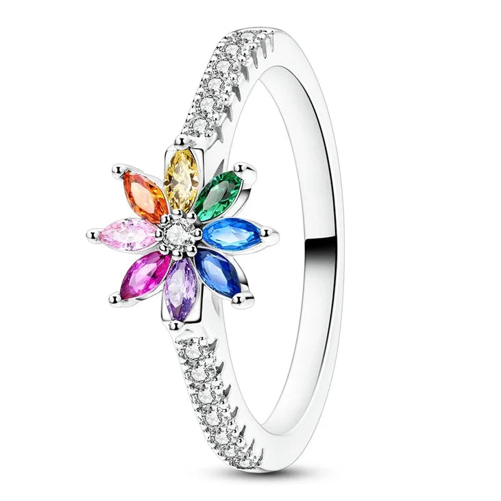 Anillo arcoíris flor