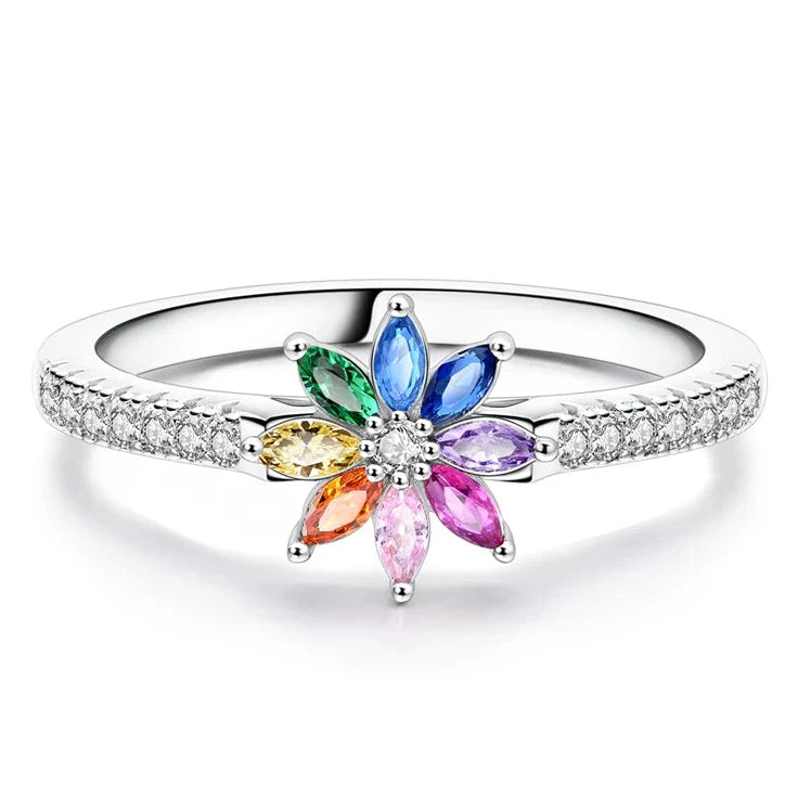 Anillo arcoíris flor