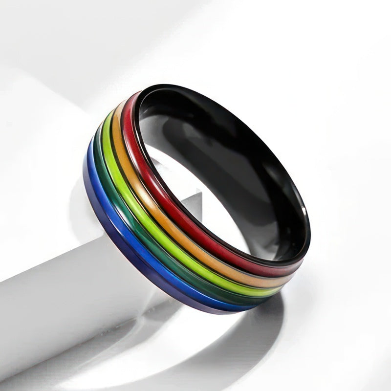 Anillo arcoíris para hombre 