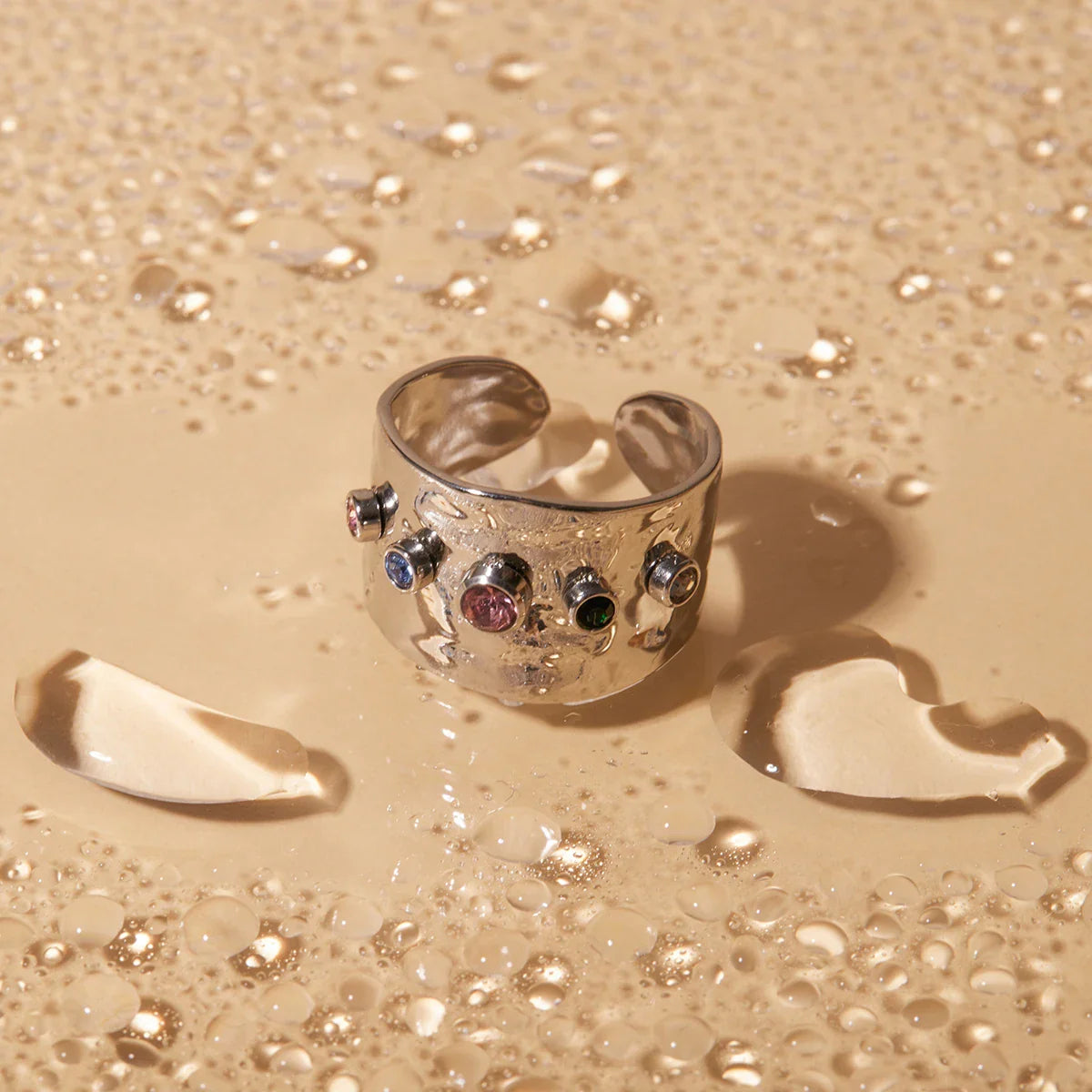 Anillo ancho arcoíris