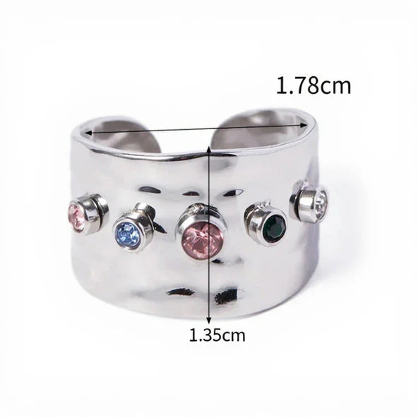 Anillo ancho arcoíris