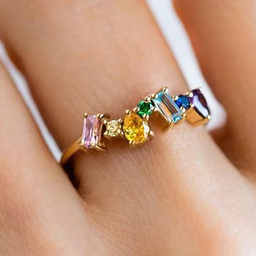 Anillo arcoíris para mujer