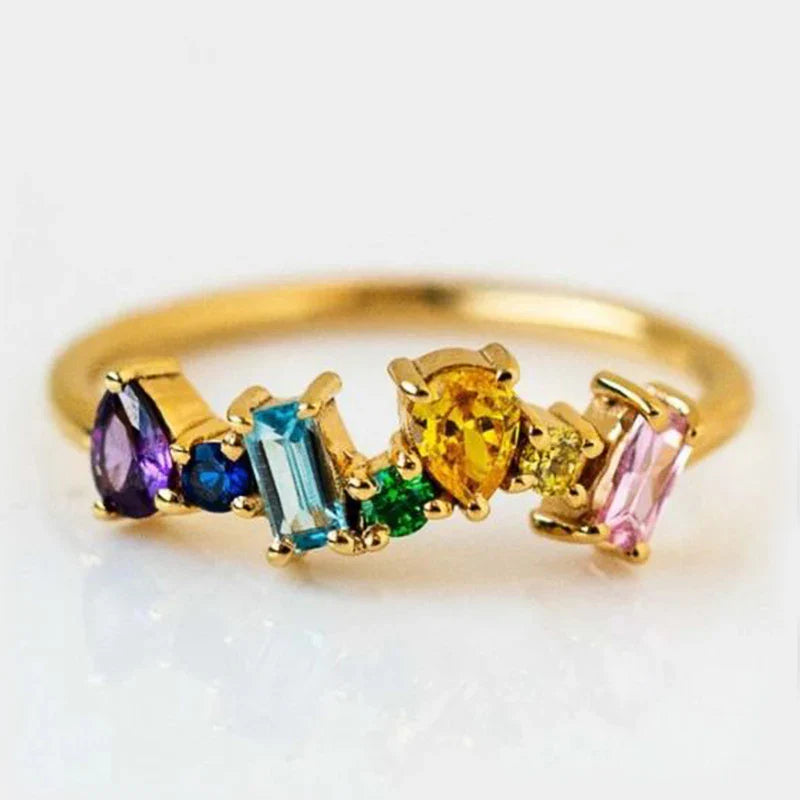Anillo arcoíris para mujer