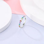 Anillo arcoíris símbolo de infinito