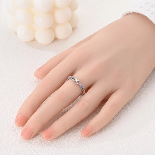 Anillo arcoíris símbolo de infinito