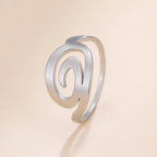 Anillo de diseño en espiral para mujer de plata