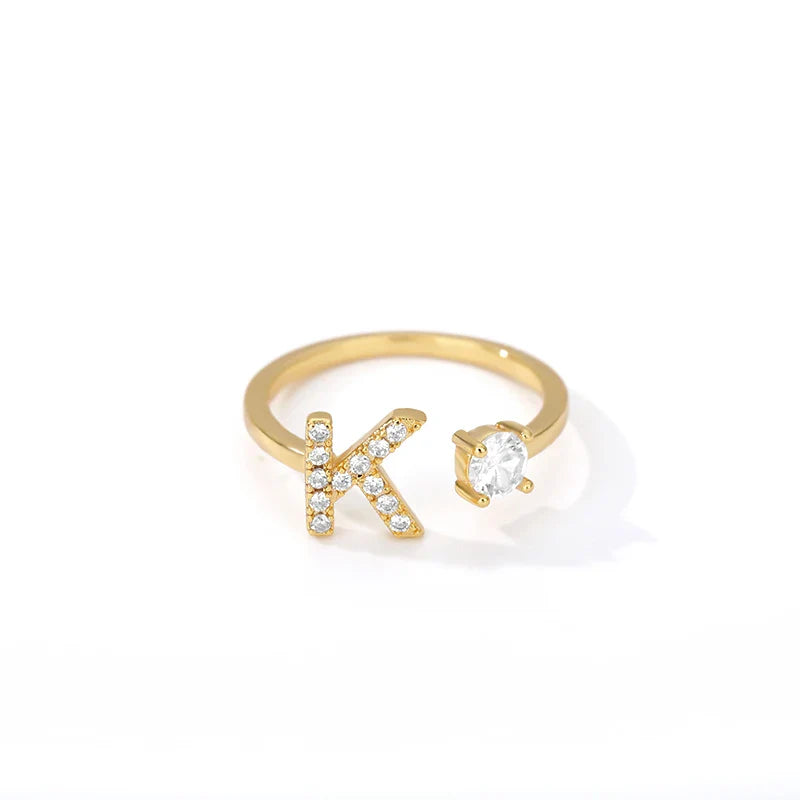 Anillo personalizado con inicial k