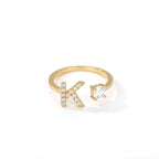 Anillo personalizado con inicial k