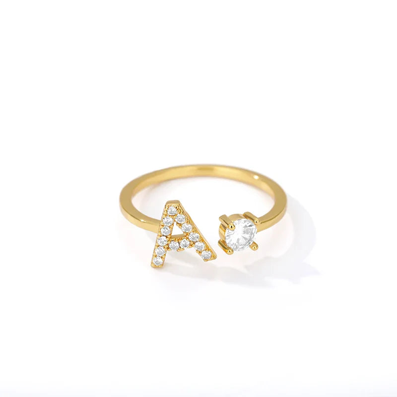 Anillo personalizado con inicial a