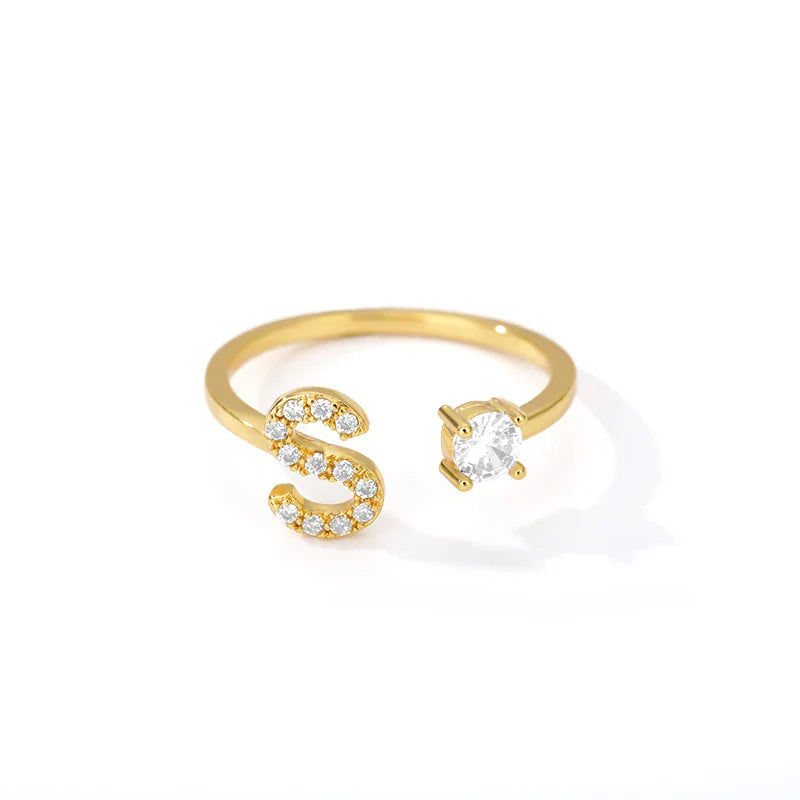 Anillo personalizado con inicial s