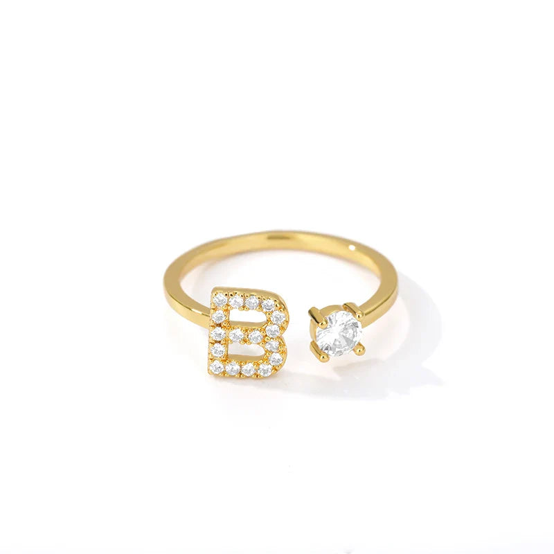 Anillo personalizado con inicial b