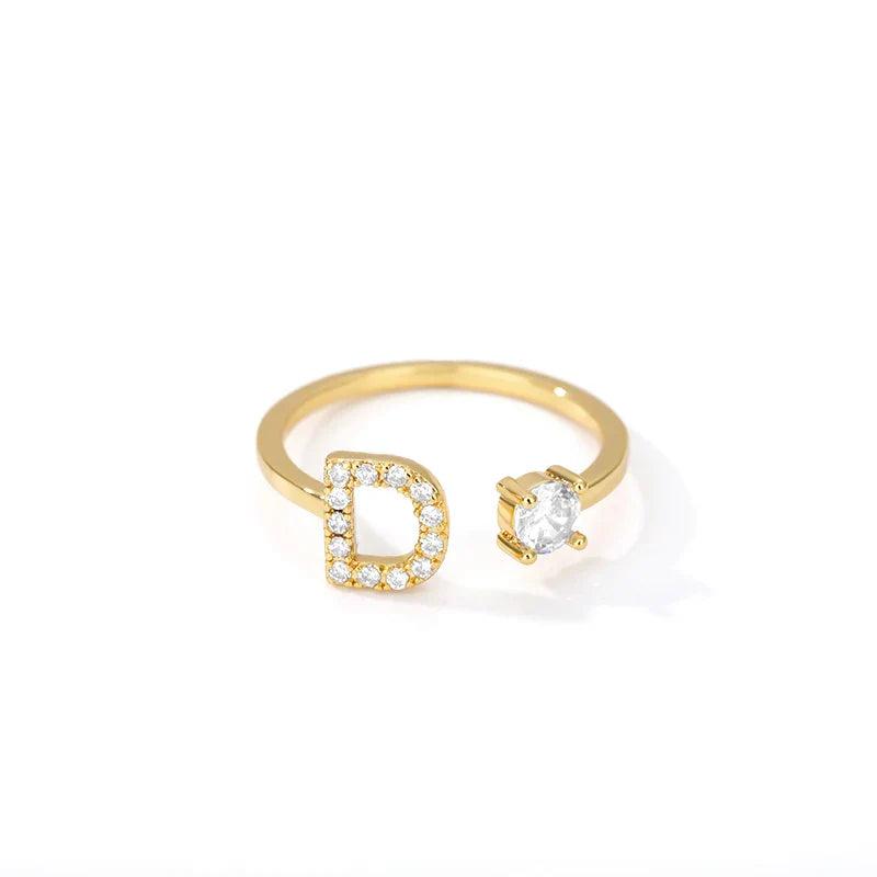 Anillo personalizado con inicial d