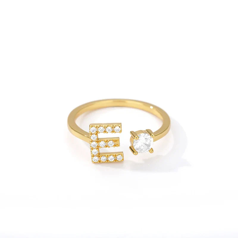 Anillo personalizado con inicial e