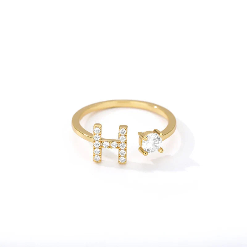 Anillo personalizado con inicial h