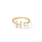 Anillo personalizado con inicial h