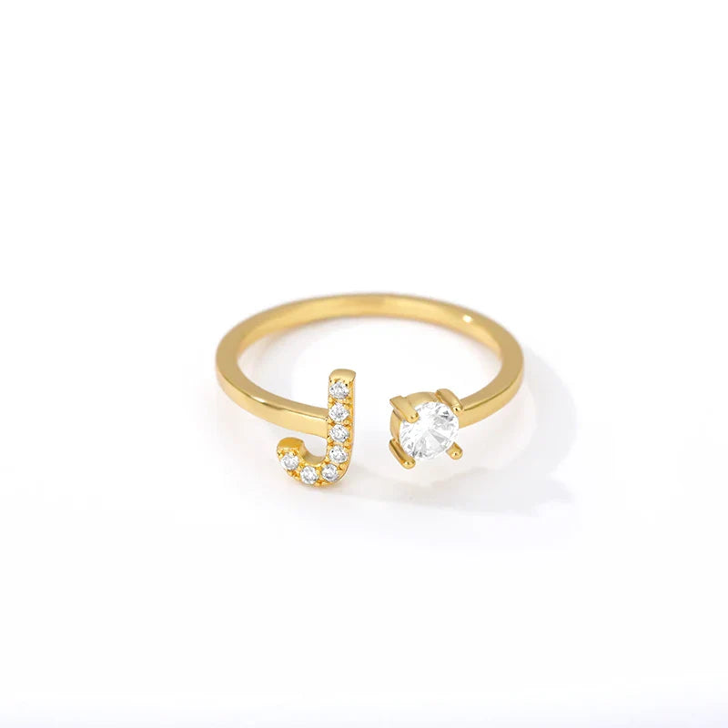 Anillo personalizado con inicial j