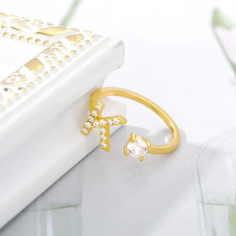 Anillo personalizado con inicial
