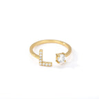 Anillo personalizado con inicial l