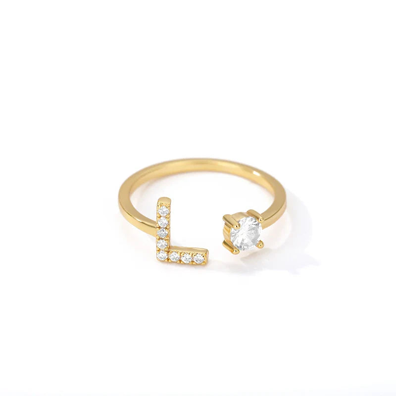 Anillo personalizado con inicial l